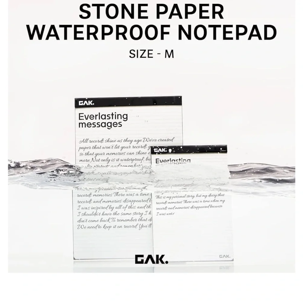 GAK stone paper notepad. Medium